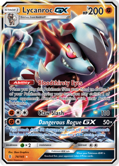 Lycanroc-GX #74 Lycanroc-GX - Guardians Rising - #74 - Pokemon TCG card