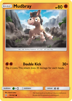 Mudbray #75 Mudbray - Guardians Rising - #75 - Pokemon TCG card