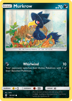 Murkrow #78 Murkrow - Guardians Rising - #78 - Pokemon TCG card