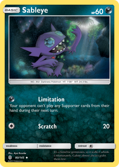 Sableye #80 Sableye - Guardians Rising - #80 - Pokemon TCG card