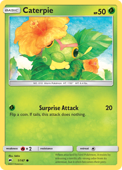 Caterpie - Burning Shadows - #1 - Pokemon TCG card