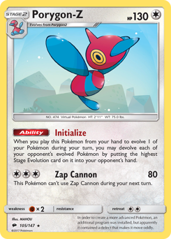 Porygon-Z #105 Porygon-Z - Burning Shadows - #105 - Pokemon TCG card