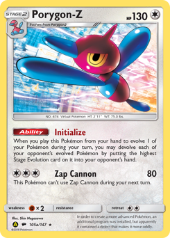 Porygon-Z #105a Porygon-Z - Burning Shadows - #105a - Pokemon TCG card