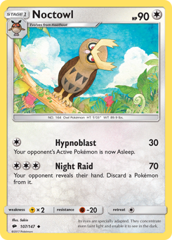 Noctowl #107 Noctowl - Burning Shadows - #107 - Pokemon TCG card
