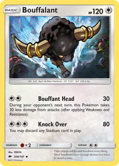 Bouffalant #108 Bouffalant - Burning Shadows - #108 - Pokemon TCG card
