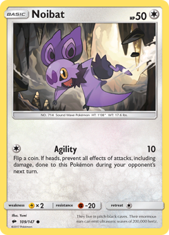 Noibat #109 Noibat - Burning Shadows - #109 - Pokemon TCG card