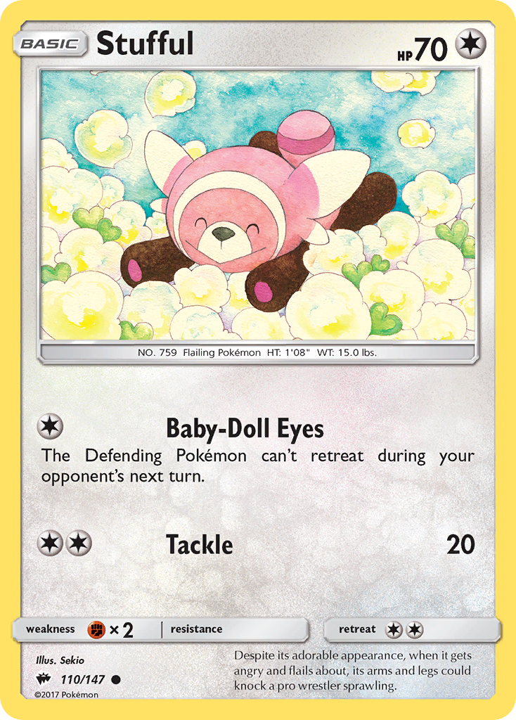 Stufful - Burning Shadows - #110 - Pokemon TCG card