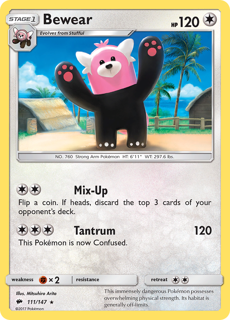 Bewear - Burning Shadows - #111 - Pokemon TCG card