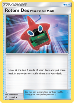 Rotom Dex Poké Finder Mode #122 Rotom Dex Poké Finder Mode - Burning Shadows - #122 - Pokemon TCG card