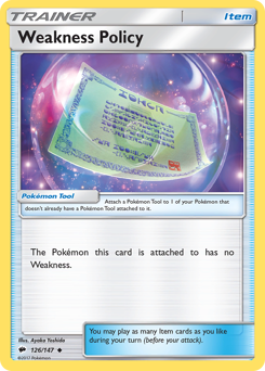 Weakness Policy - Burning Shadows - #126 - Pokemon TCG card