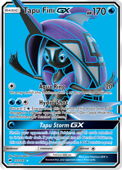 Tapu Fini-GX #133 Tapu Fini-GX - Burning Shadows - #133 - Pokemon TCG card