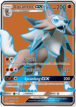 Lycanroc-GX #136 Lycanroc-GX - Burning Shadows - #136 - Pokemon TCG card