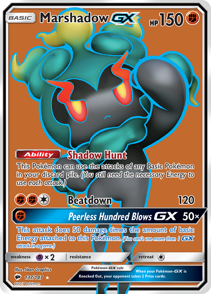 Marshadow-GX - Burning Shadows - #137 - Pokemon TCG card