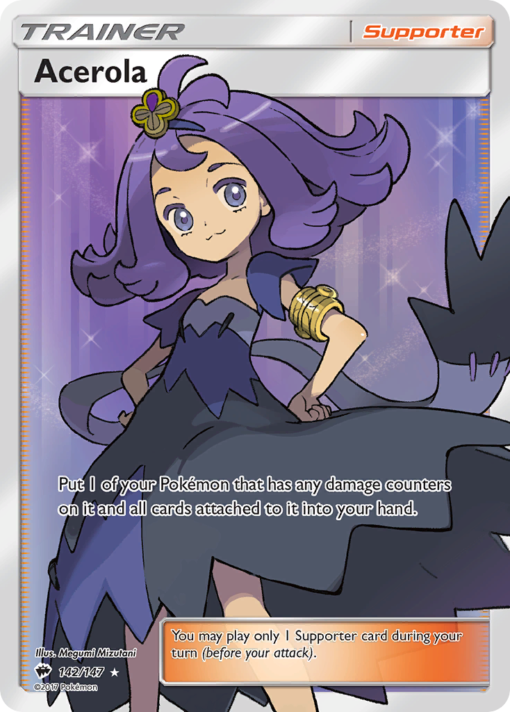 Acerola - Burning Shadows - #142 - Pokemon TCG card