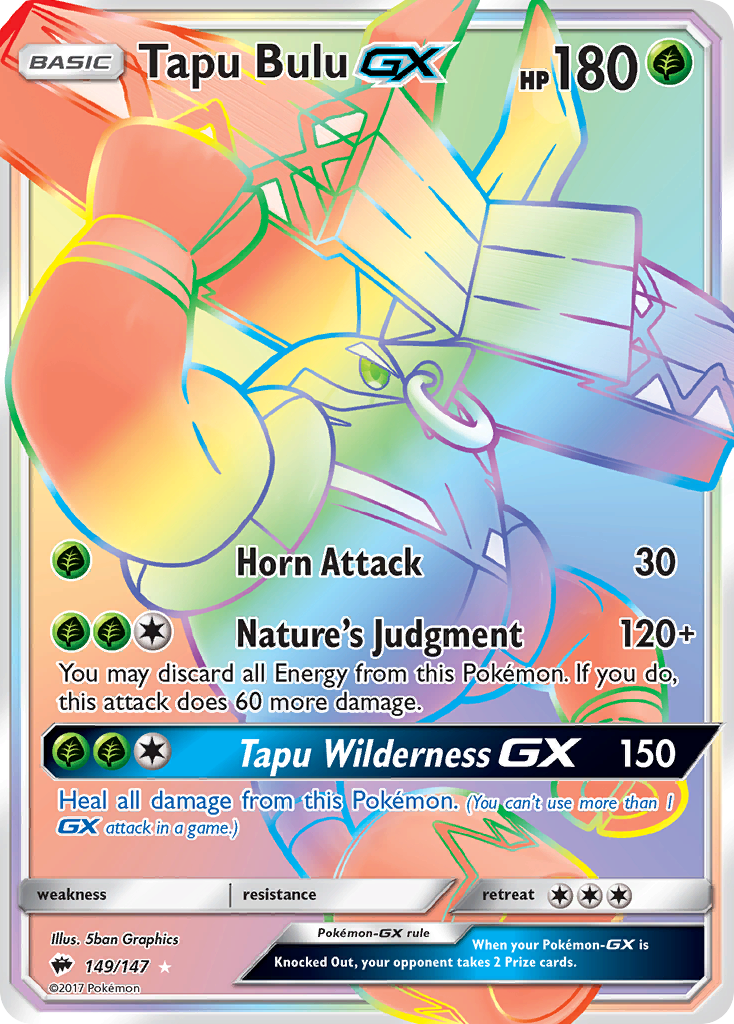 Tapu Bulu-GX - Burning Shadows - #149 - Pokemon TCG card