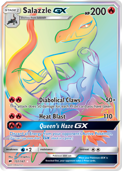 Salazzle-GX #151 Salazzle-GX - Burning Shadows - #151 - Pokemon TCG card