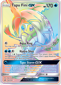 Tapu Fini-GX #152 Tapu Fini-GX - Burning Shadows - #152 - Pokemon TCG card