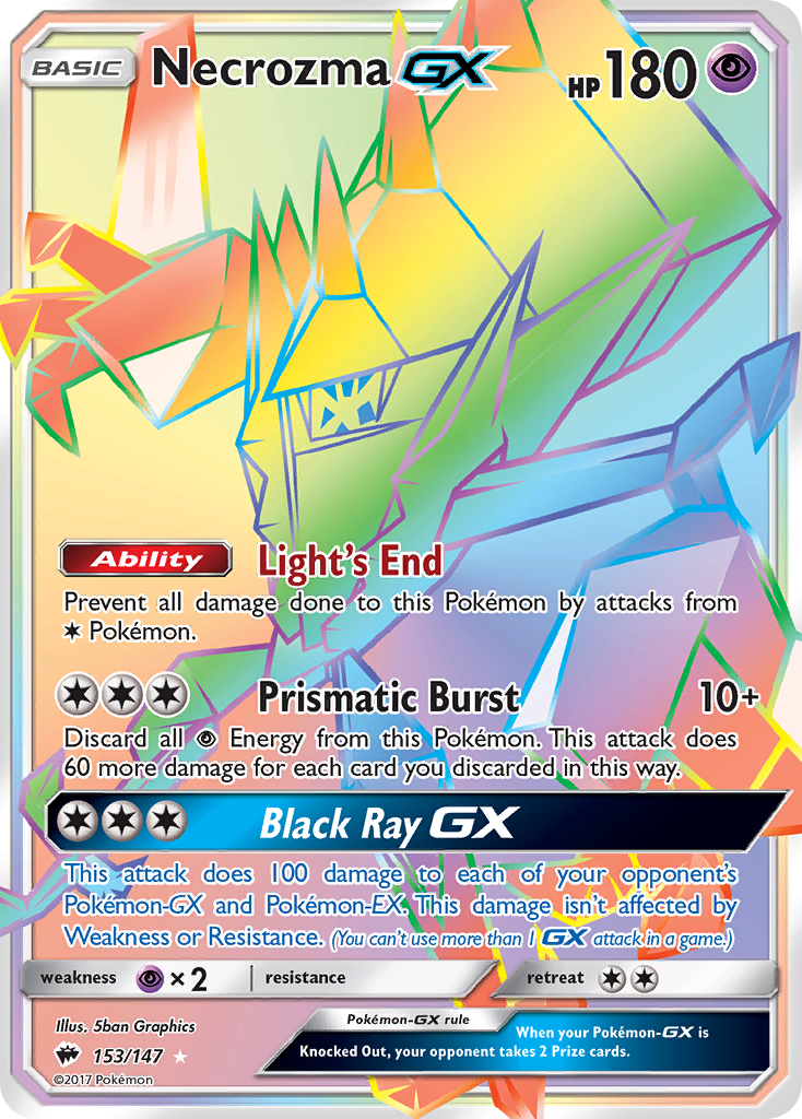 Necrozma-GX - Burning Shadows - #153 - Pokemon TCG card