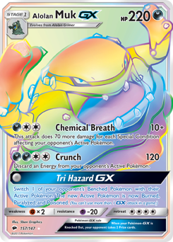 Alolan Muk-GX - Burning Shadows - #157 - Pokemon TCG card