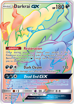 Darkrai-GX - Burning Shadows - #158 - Pokemon TCG card
