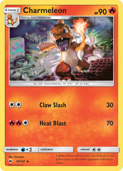 Charmeleon - Burning Shadows - #19 - Pokemon TCG card