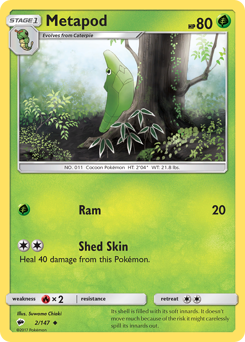 Metapod #2 Metapod - Burning Shadows - #2 - Pokemon TCG card