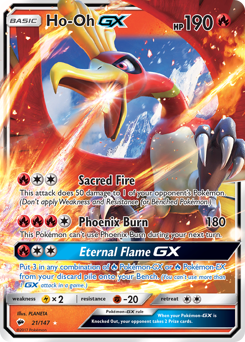 Ho-Oh-GX - Burning Shadows - #21 - Pokemon TCG card