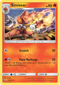 Simisear - Burning Shadows - #23 - Pokemon TCG card