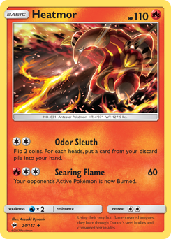 Heatmor - Burning Shadows - #24 - Pokemon TCG card