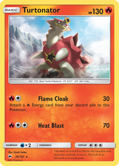 Turtonator - Burning Shadows - #26 - Pokemon TCG card