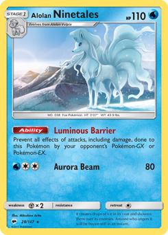 Alolan Ninetales - Burning Shadows - #28 - Pokemon TCG card