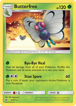 Butterfree #3 Butterfree - Burning Shadows - #3 - Pokemon TCG card