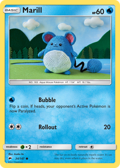 Marill #34 Marill - Burning Shadows - #34 - Pokemon TCG card