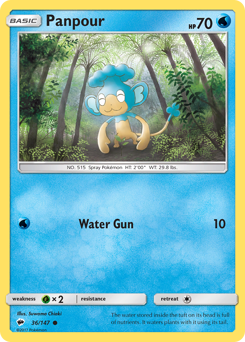 Panpour #36 Panpour - Burning Shadows - #36 - Pokemon TCG card