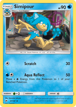 Simipour #37 Simipour - Burning Shadows - #37 - Pokemon TCG card