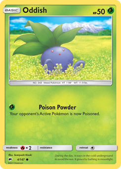 Oddish #4 Oddish - Burning Shadows - #4 - Pokemon TCG card