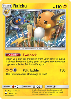 Raichu #41 Raichu - Burning Shadows - #41 - Pokemon TCG card