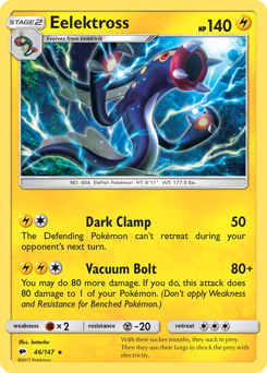 Eelektross - Burning Shadows - #46 - Pokemon TCG card