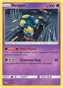 Seviper #50 Seviper - Burning Shadows - #50 - Pokemon TCG card