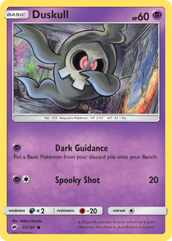 Duskull #51 Duskull - Burning Shadows - #51 - Pokemon TCG card