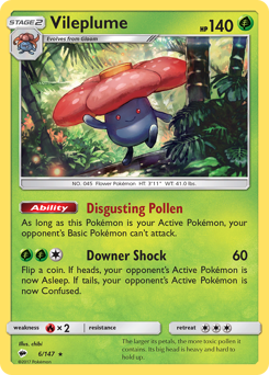 Vileplume #6 Vileplume - Burning Shadows - #6 - Pokemon TCG card