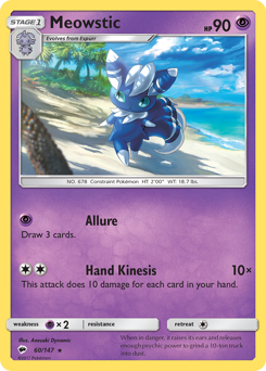 Meowstic #60 Meowstic - Burning Shadows - #60 - Pokemon TCG card