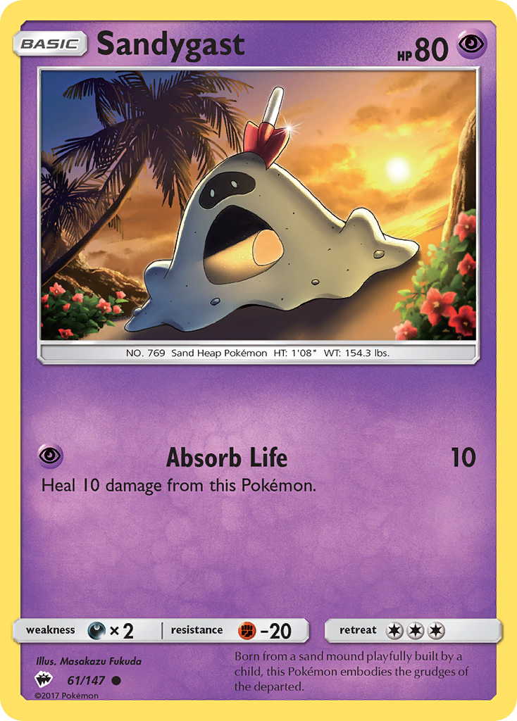 Sandygast - Burning Shadows - #61 - Pokemon TCG card