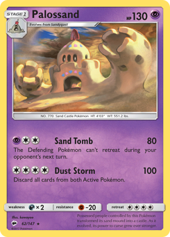 Palossand - Burning Shadows - #62 - Pokemon TCG card