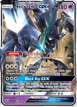 Necrozma-GX #63 Necrozma-GX - Burning Shadows - #63 - Pokemon TCG card