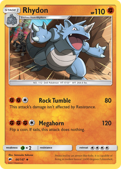 Rhydon #66 Rhydon - Burning Shadows - #66 - Pokemon TCG card