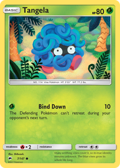 Tangela - Burning Shadows - #7 - Pokemon TCG card