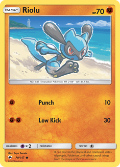 Riolu #70 Riolu - Burning Shadows - #70 - Pokemon TCG card