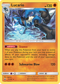 Lucario #71 Lucario - Burning Shadows - #71 - Pokemon TCG card
