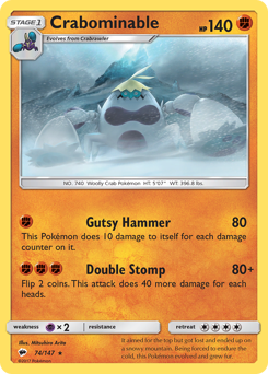 Crabominable - Burning Shadows - #74 - Pokemon TCG card